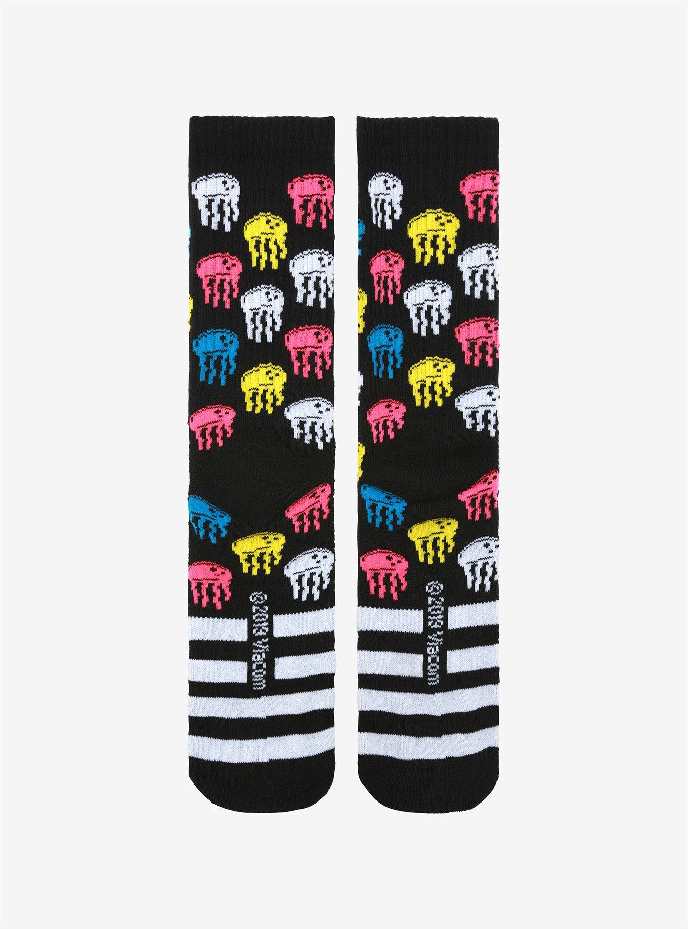 SpongeBob SquarePants Jellyfish Crew Socks, , alternate