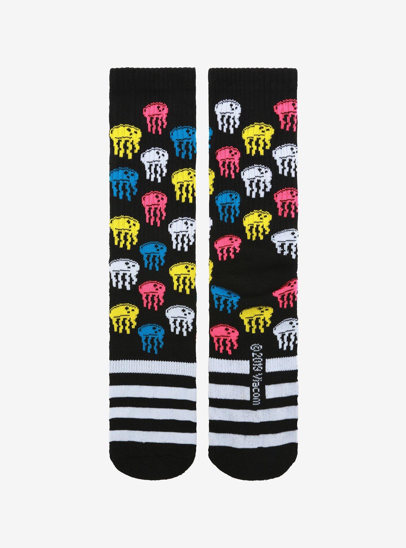 SpongeBob SquarePants Jellyfish Crew Socks, , alternate