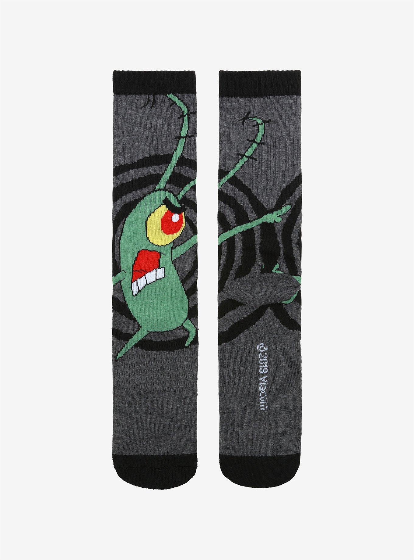 SpongeBob SquarePants Plankton Crew Socks, , alternate