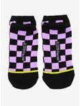 Rugrats Reptar Checkered No-Show Socks, , alternate
