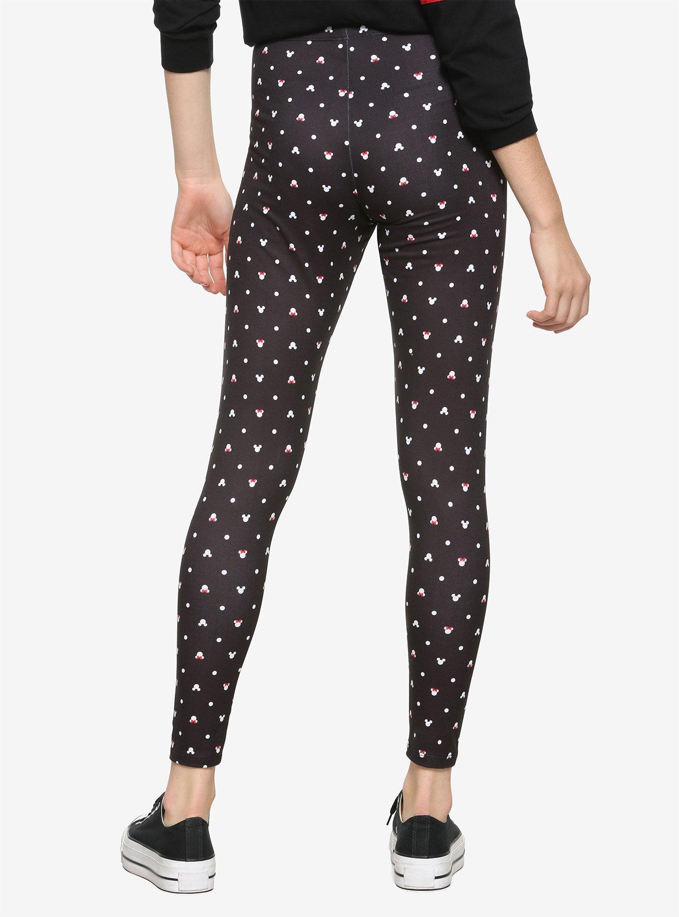 Her Universe Disney Mickey Mouse & Minnie Mouse Head Leggings, BLACK, alternate