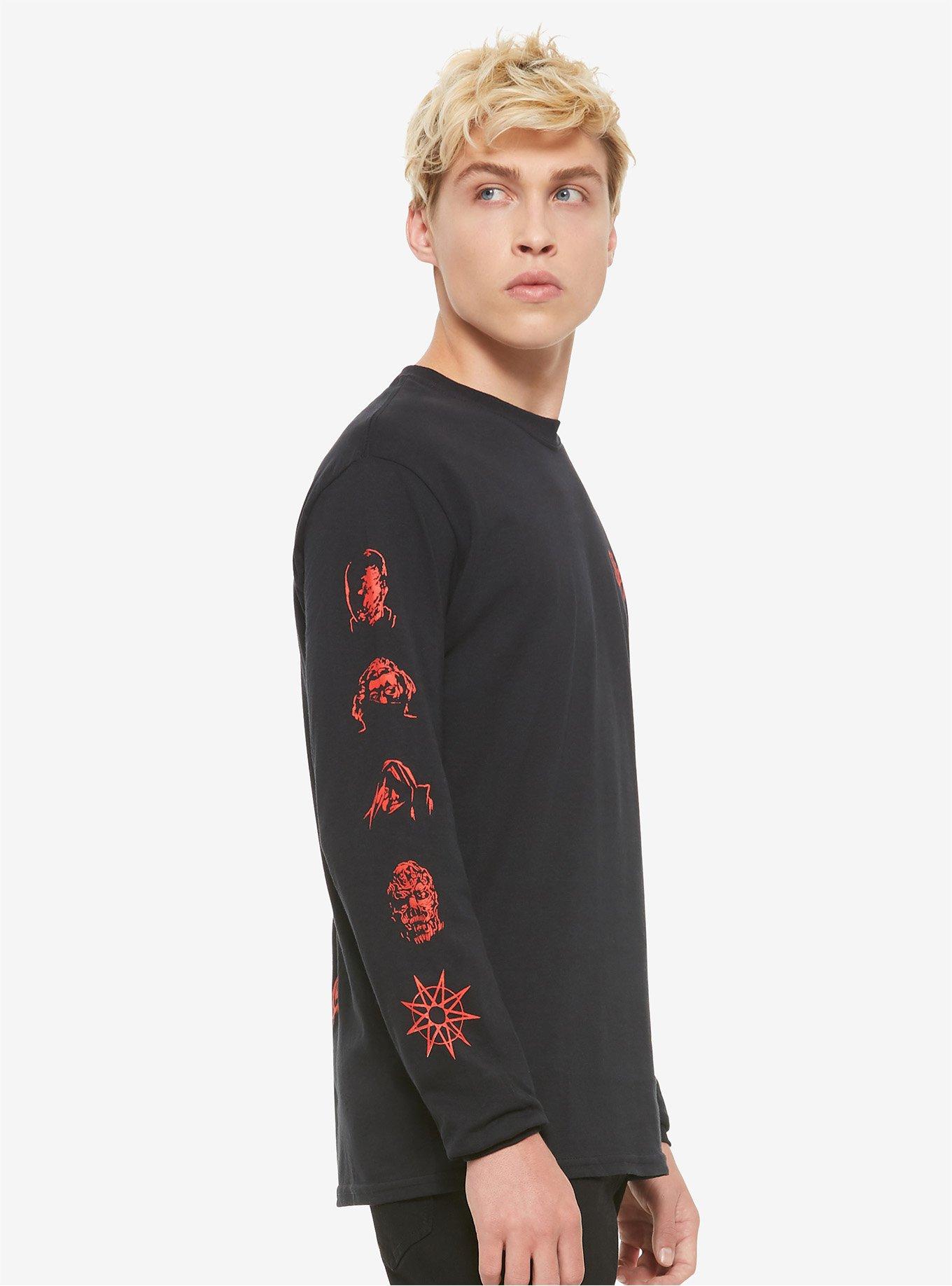 Slipknot Faces Long-Sleeve T-Shirt, BLACK, alternate