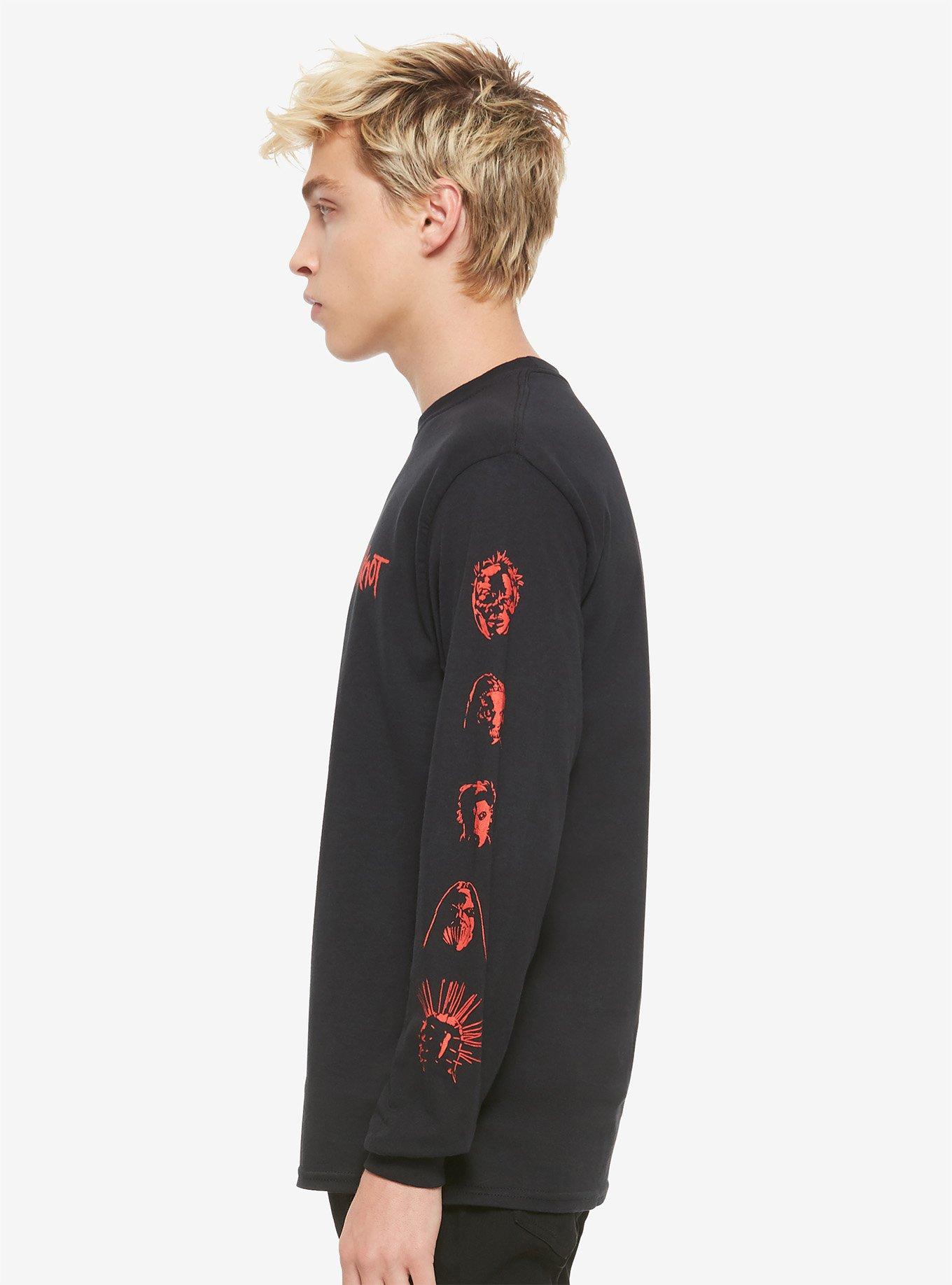 Slipknot Faces Long-Sleeve T-Shirt, BLACK, alternate