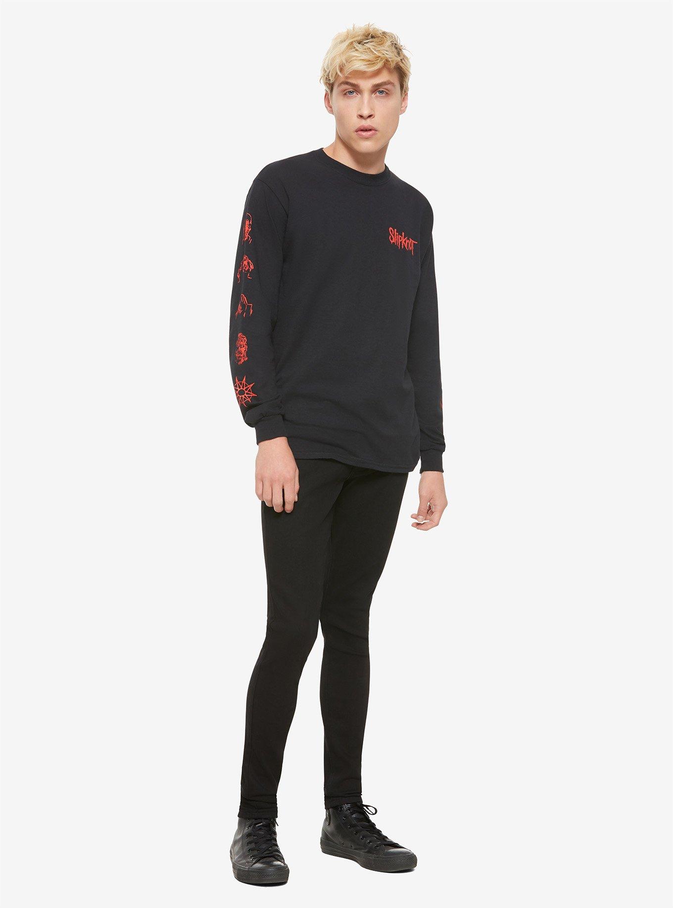 Slipknot Faces Long-Sleeve T-Shirt, BLACK, alternate