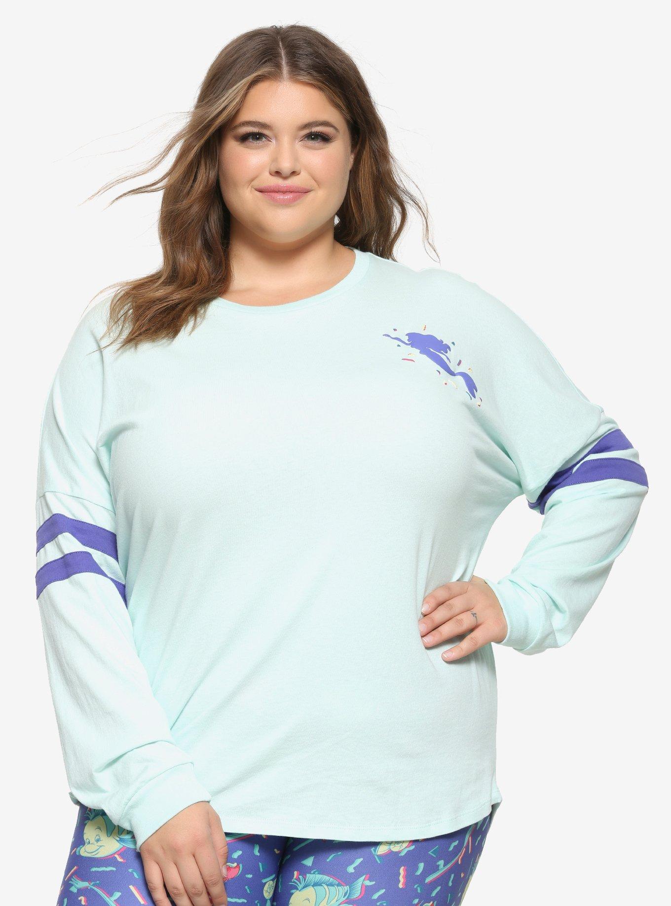 Her Universe Disney The Little Mermaid 80s Pastel Athletic Jersey Plus Size, , alternate