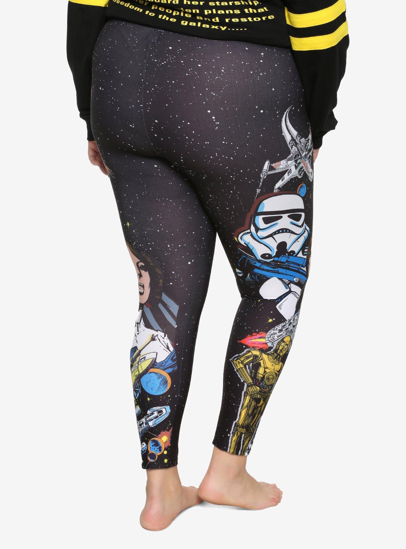 Her Universe Star Wars Pop Art Leggings Plus Size, , alternate