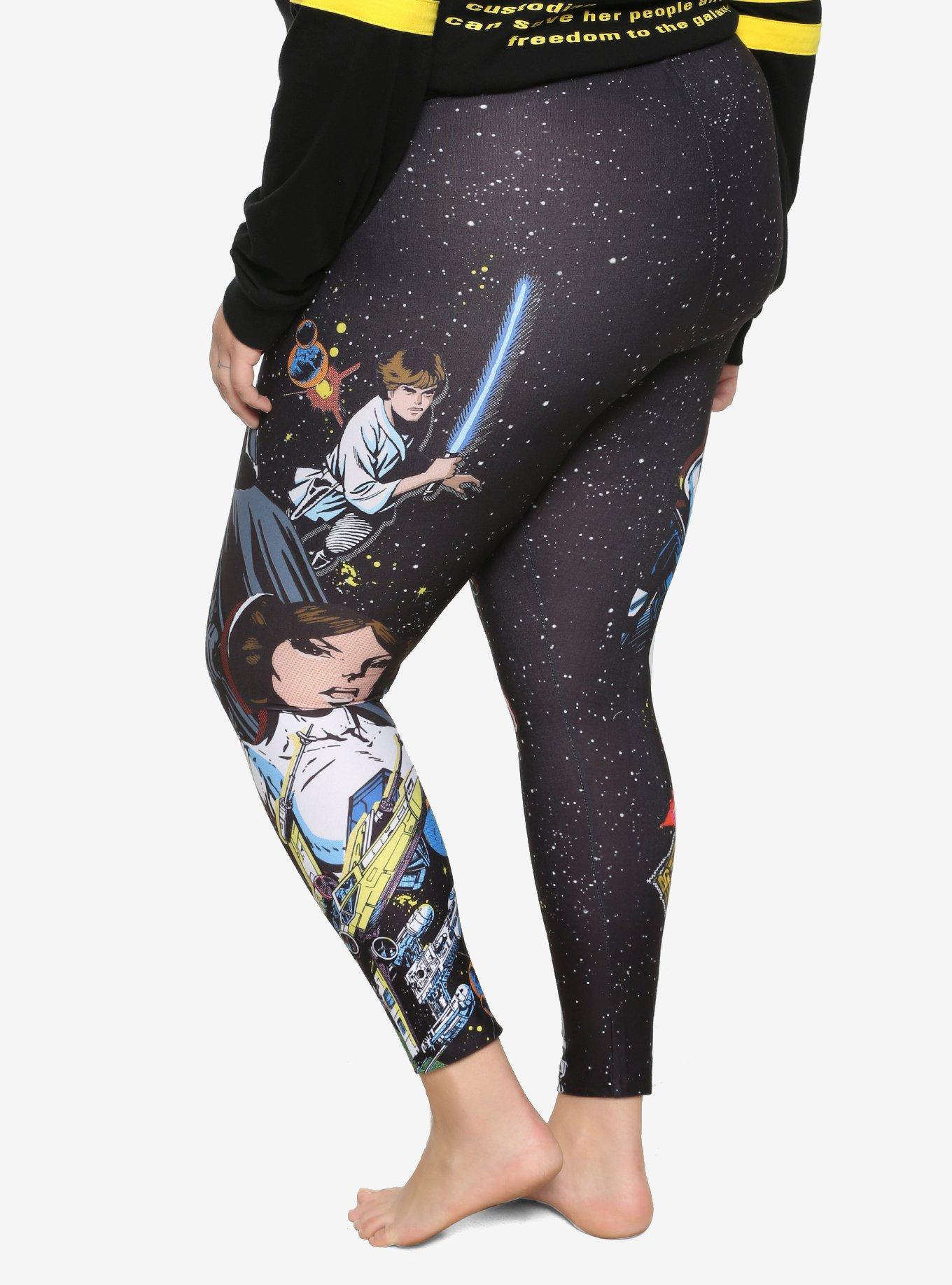Her Universe Star Wars Pop Art Leggings Plus Size, , alternate