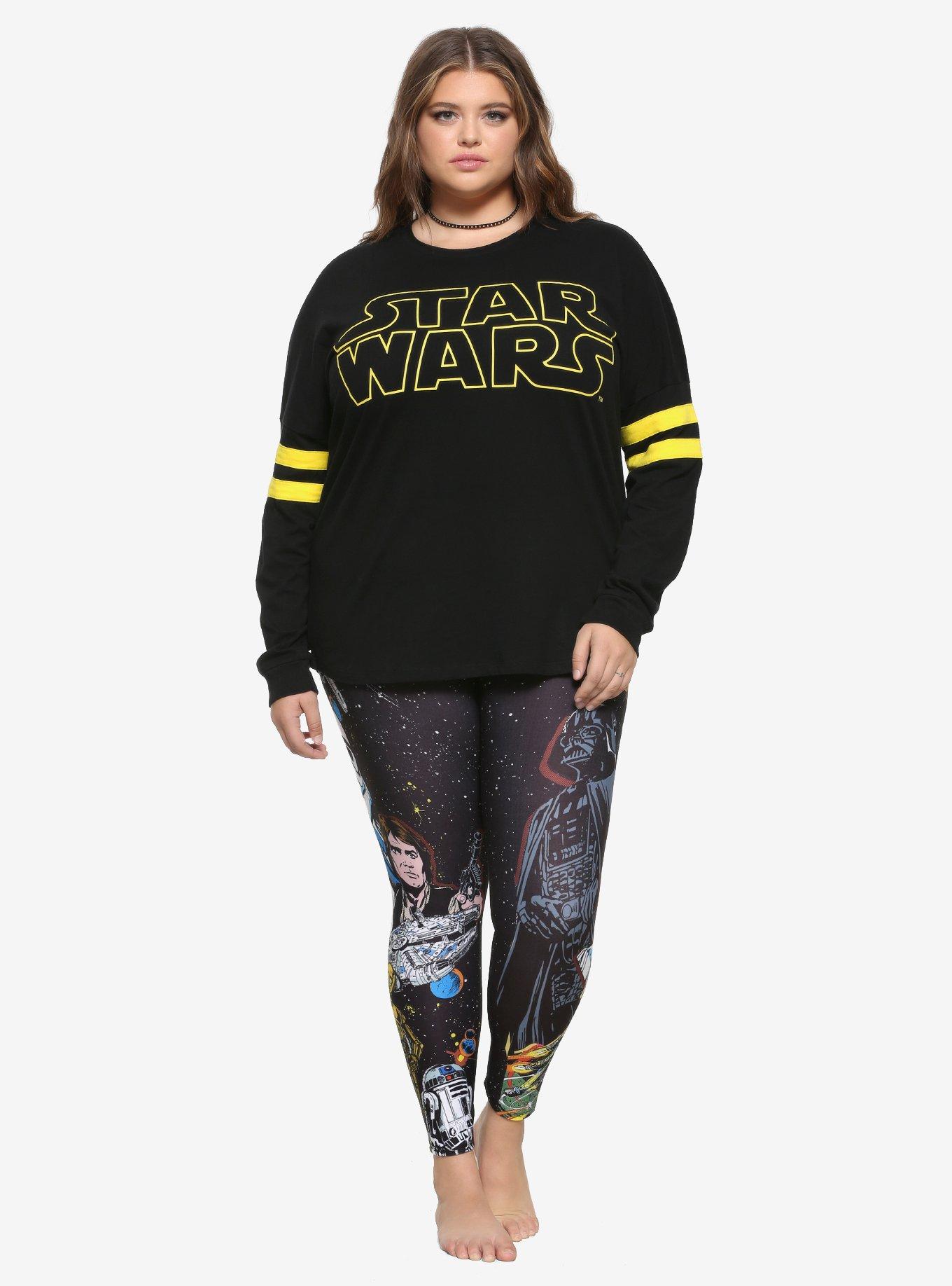 Her Universe Star Wars Pop Art Leggings Plus Size, , alternate