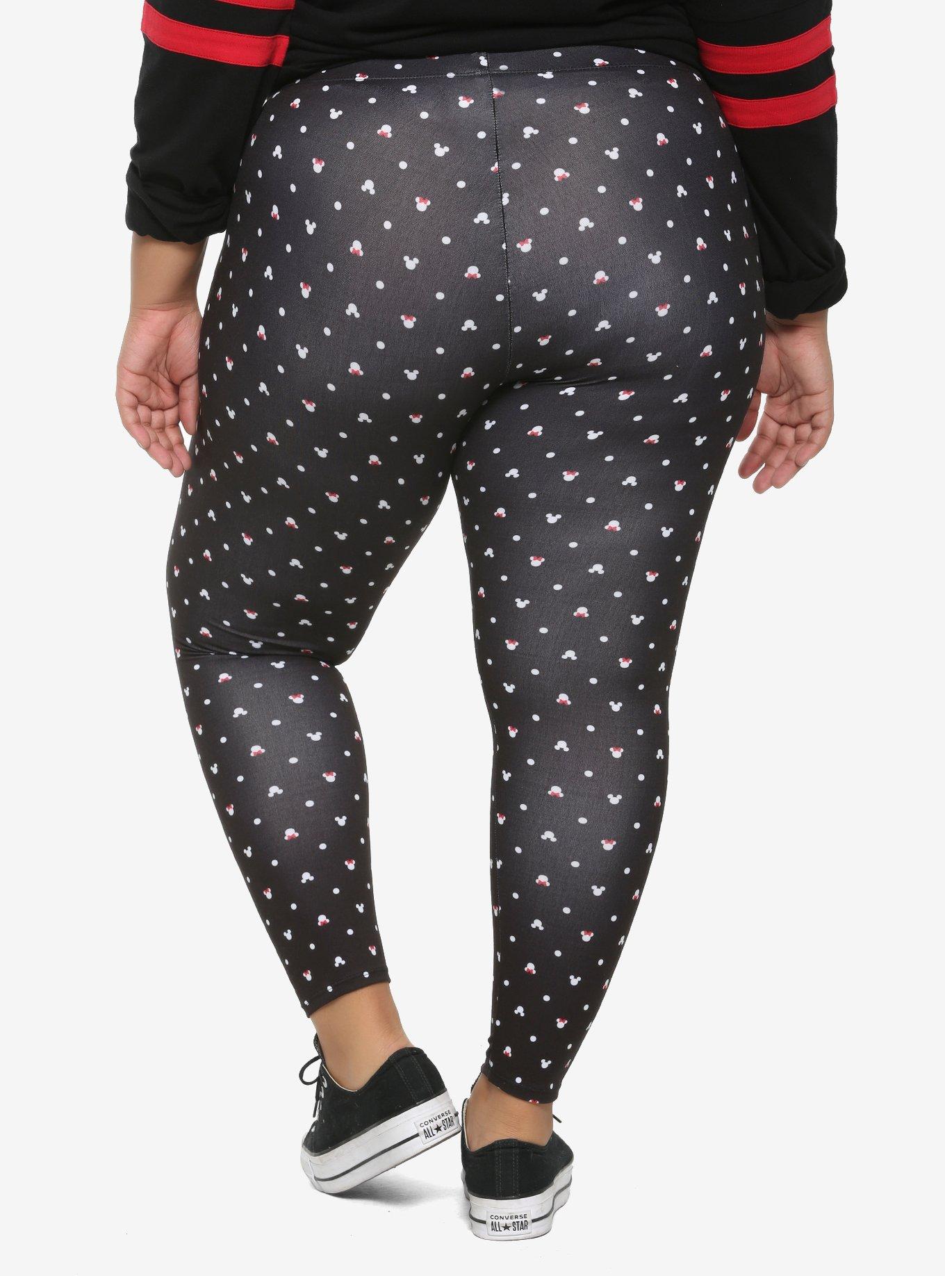 Plus Size Her Universe Disney Mickey Mouse & Minnie Mouse Head Leggings Plus Size, , alternate