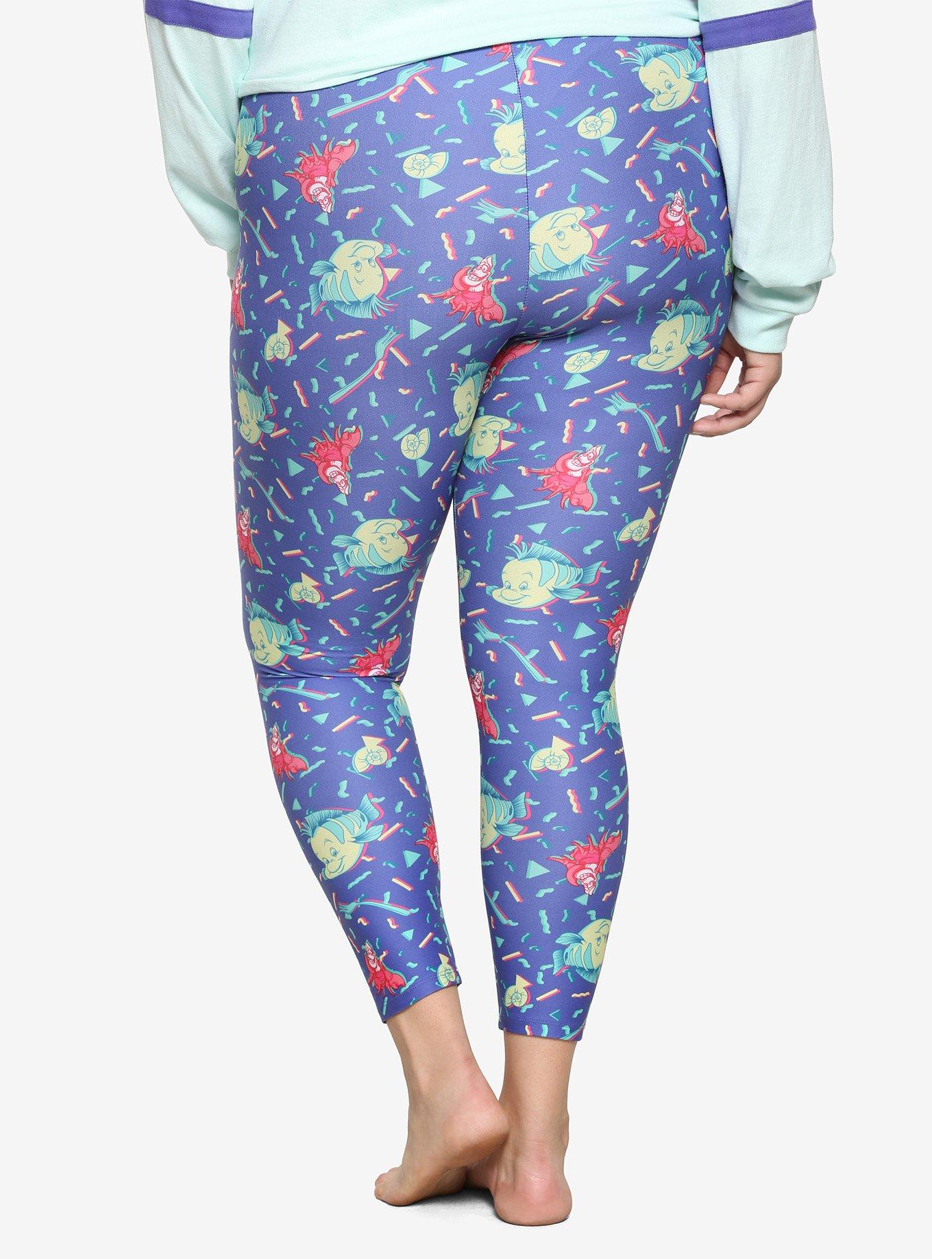 Her Universe Disney The Little Mermaid 80s Confetti Leggings Plus Size, MULTI, alternate