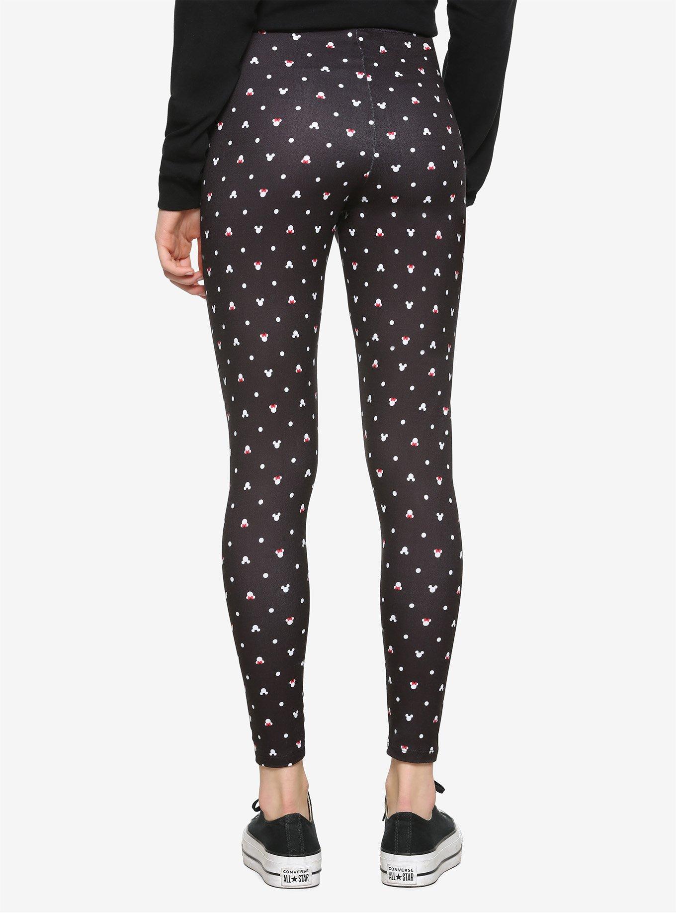 Her Universe Disney Mickey Mouse & Minnie Mouse Head Leggings, , alternate
