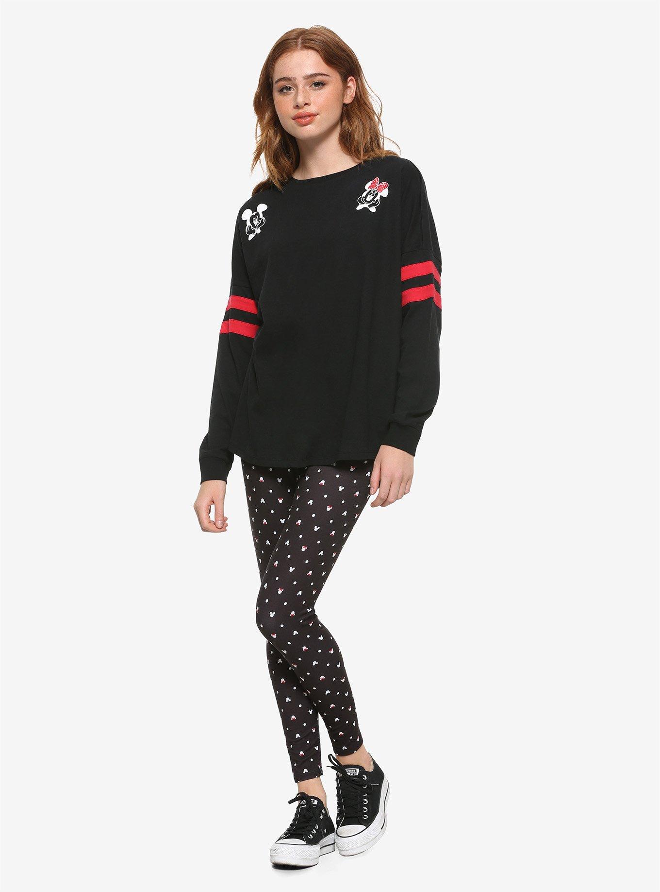 Her Universe Disney Mickey Mouse & Minnie Mouse Head Leggings, , alternate