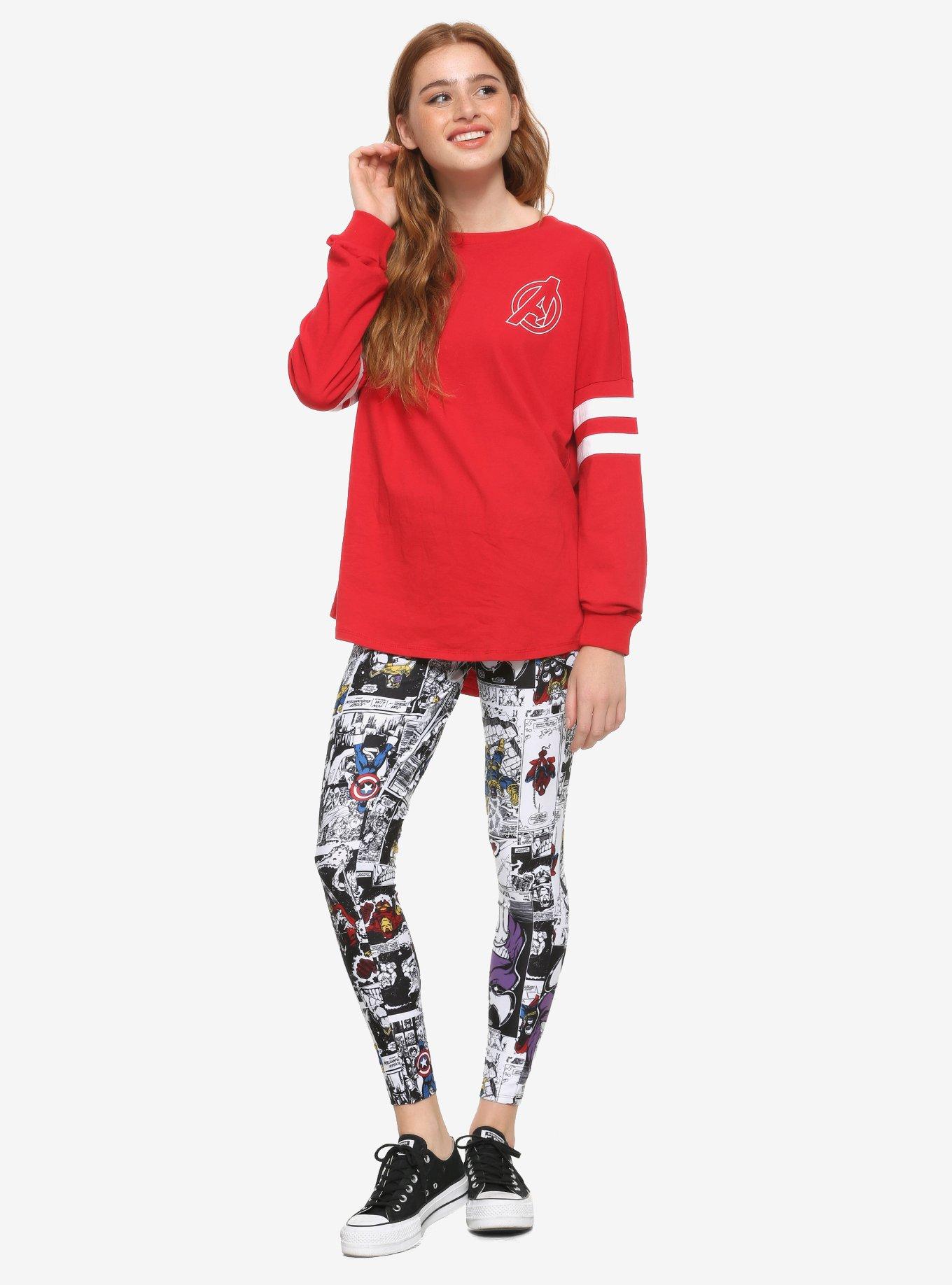 Her Universe Marvel Avengers Comic Book Panel Leggings, , alternate