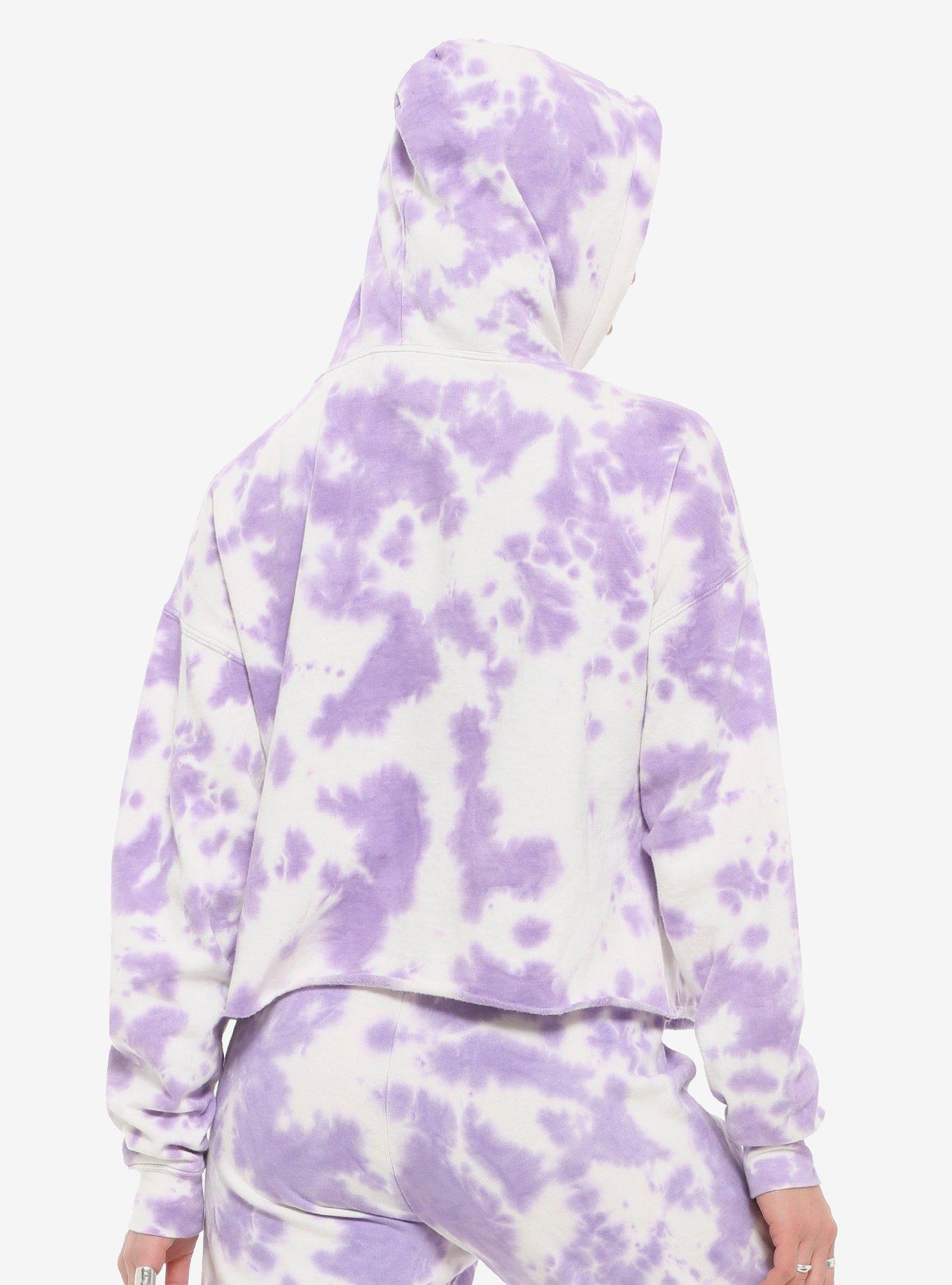 Sailor Moon Raw-Edge Purple Tie-Dye Girls Hoodie, TIE DYE, alternate