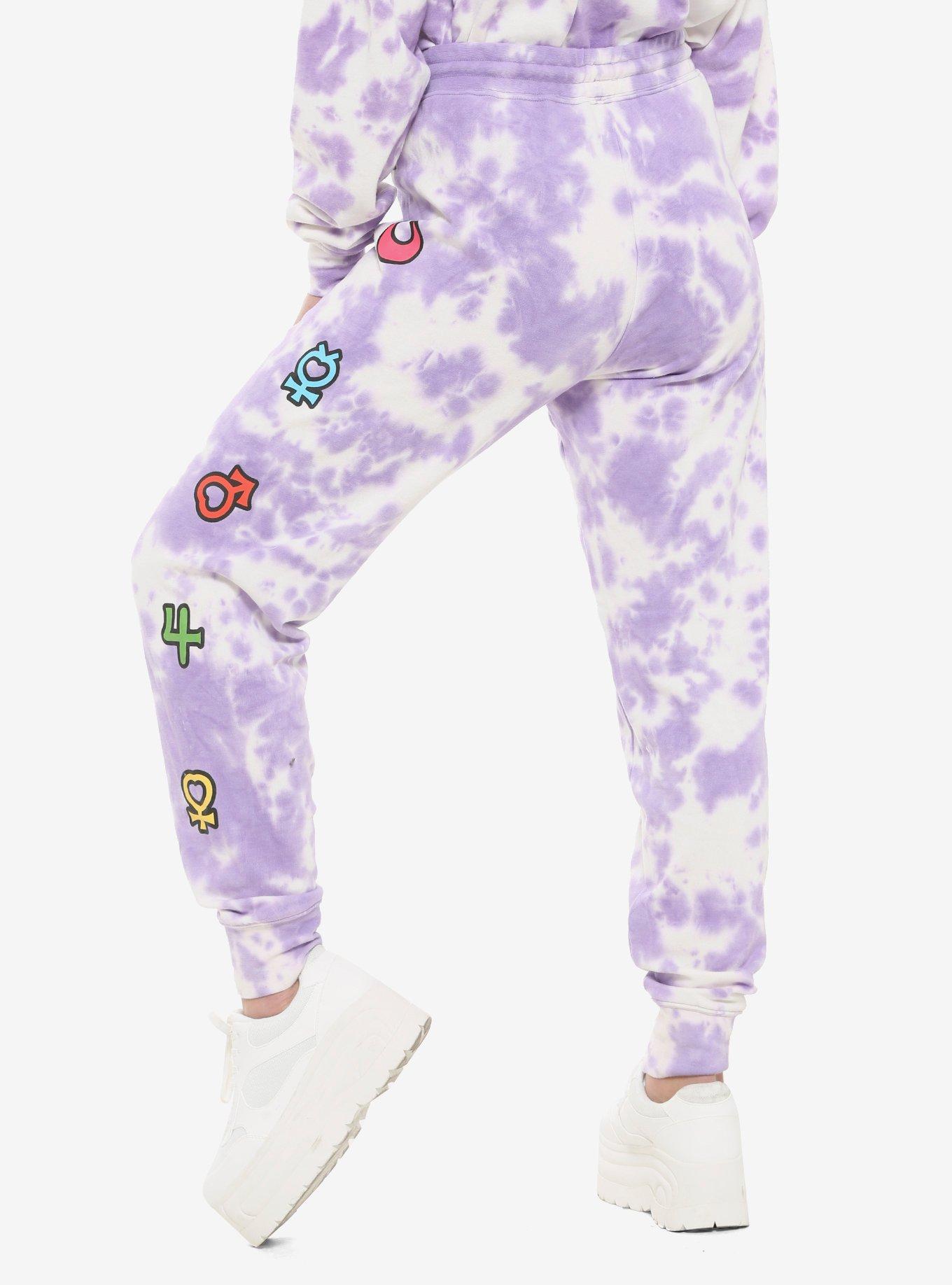 Sailor Moon Purple Tie-Dye Girls Sweatpants, TIE DYE, alternate