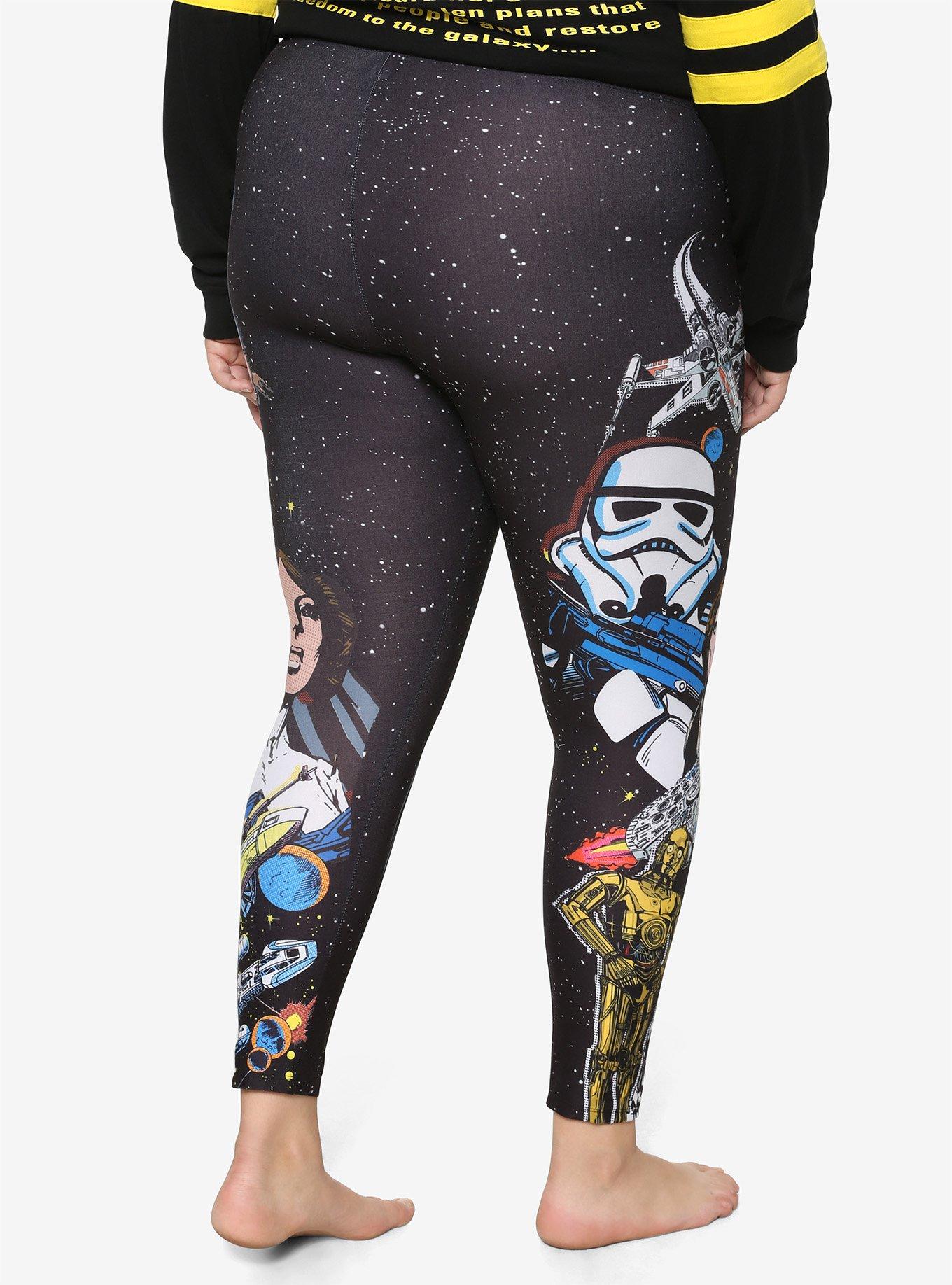 Her Universe Star Wars Pop Art Leggings Plus Size, , alternate