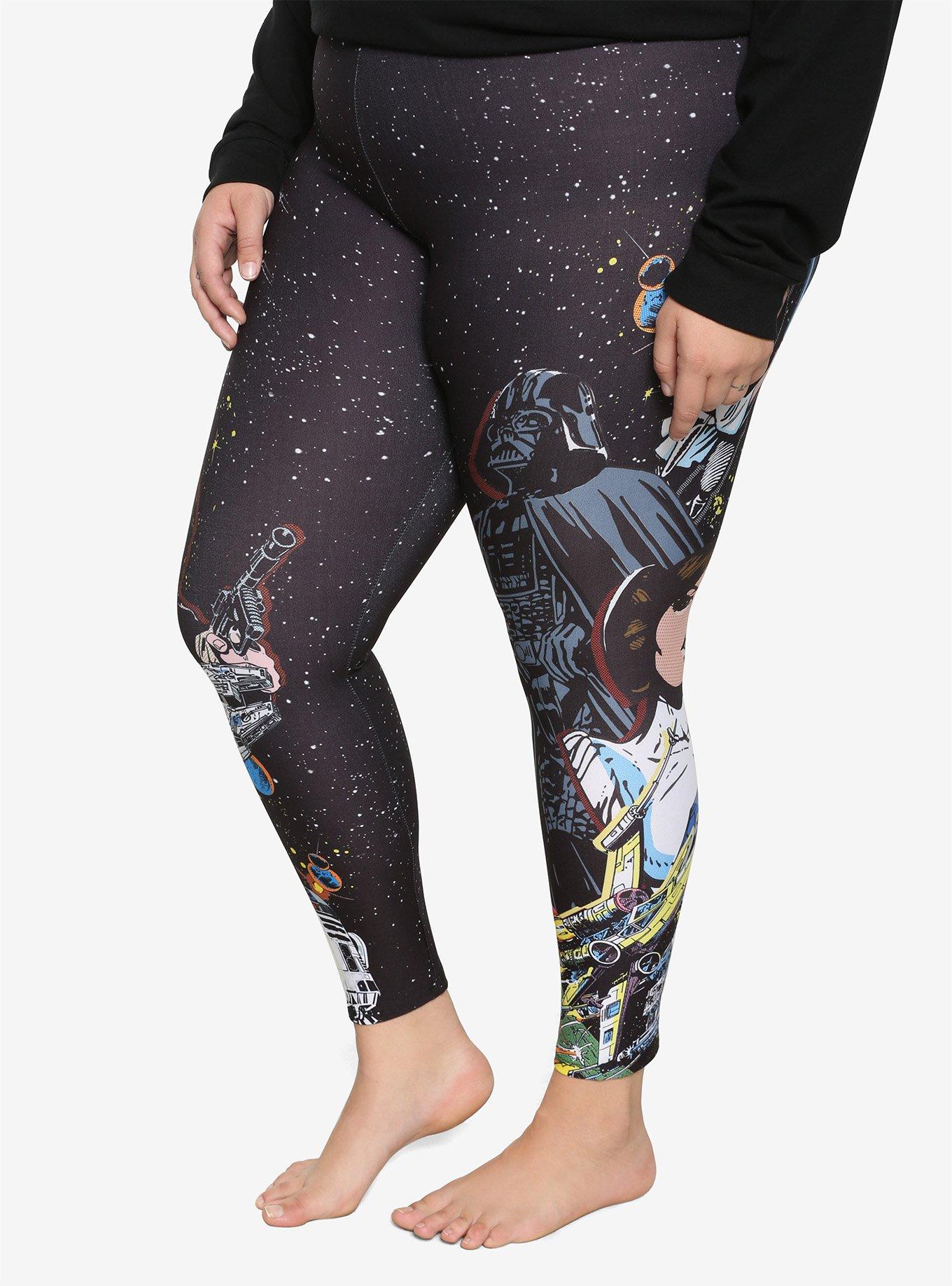 Her Universe Star Wars Pop Art Leggings Plus Size, , alternate