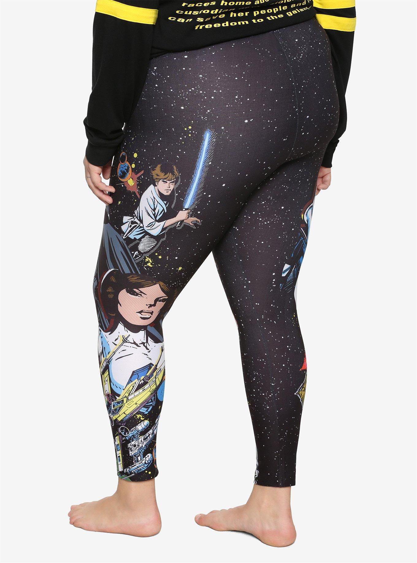 Her Universe Star Wars Pop Art Leggings Plus Size, , alternate