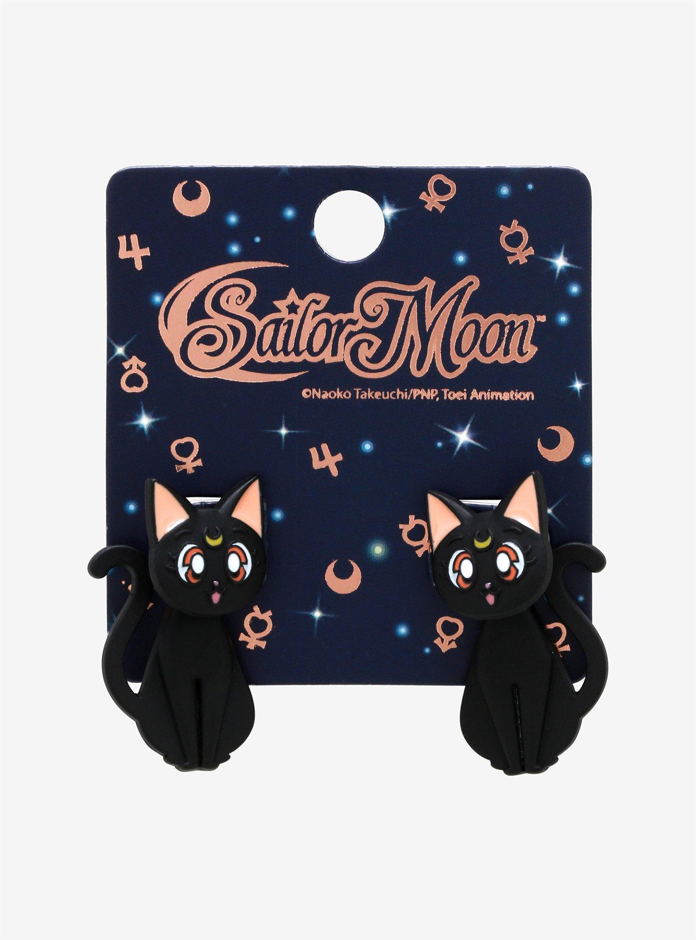 Sailor Moon Luna Front/Back Earrings, , alternate