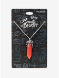 Disney Beauty And The Beast Rose & Red Crystal Necklace, , alternate