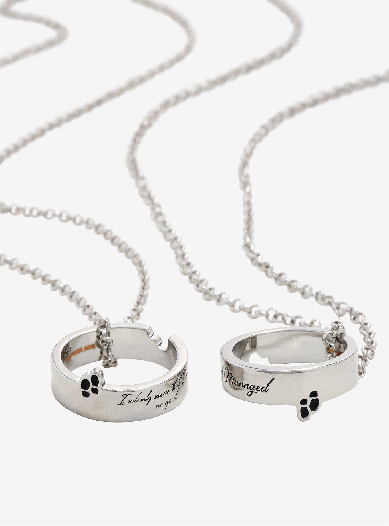 Harry Potter Marauder's Map Best Friend Ring Necklace Set, , alternate