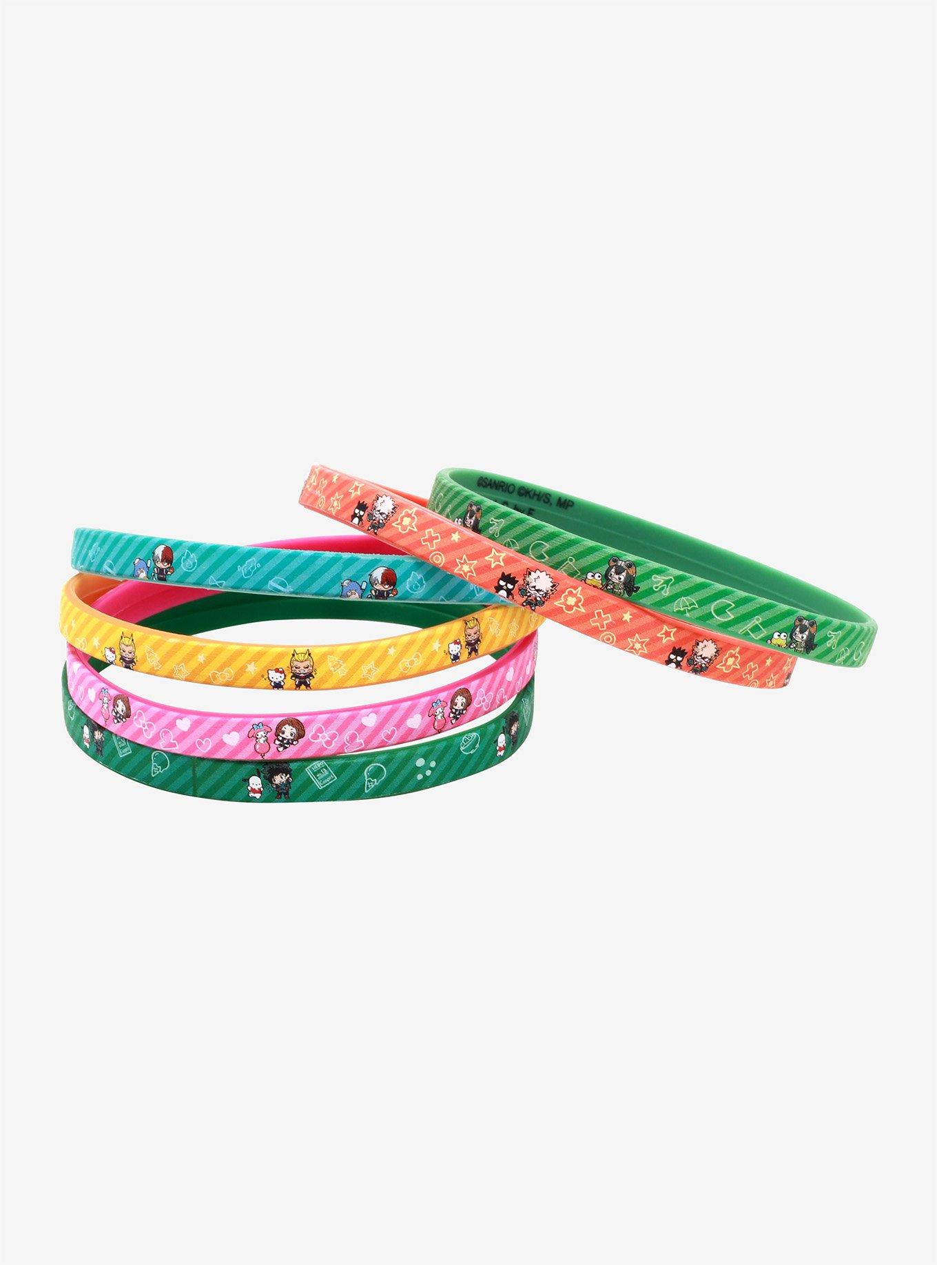 My Hero Academia X Hello Kitty And Friends Rubber Bracelet Set, , alternate