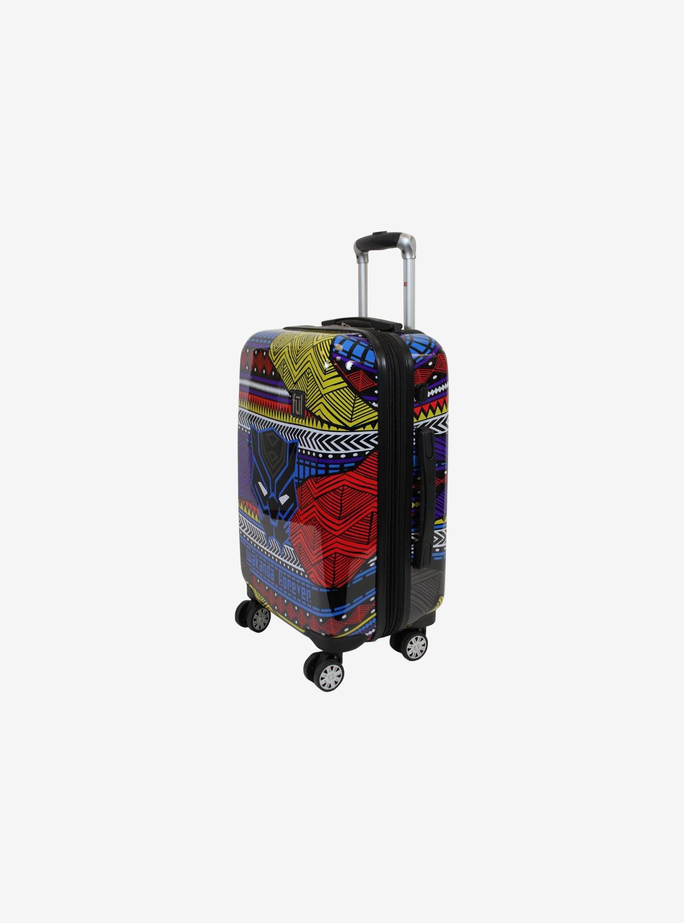 FUL Marvel Black Panther Geometric Art 21 Inch Hard Sided Rolling Luggage, , alternate