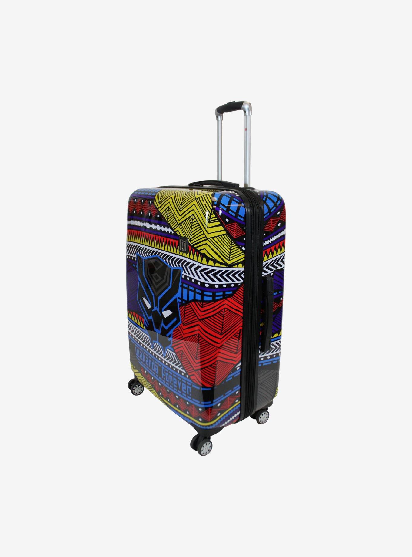 FUL Marvel Black Panther Geometric Art 25 Inch Hard Sided Rolling Luggage, , alternate