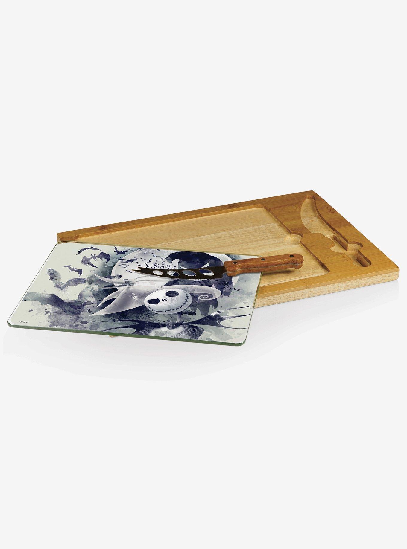Disney Nightmare Before Christmas Jack & Zero Icon Glass Top Serving Tray & Knife Set, , hi-res