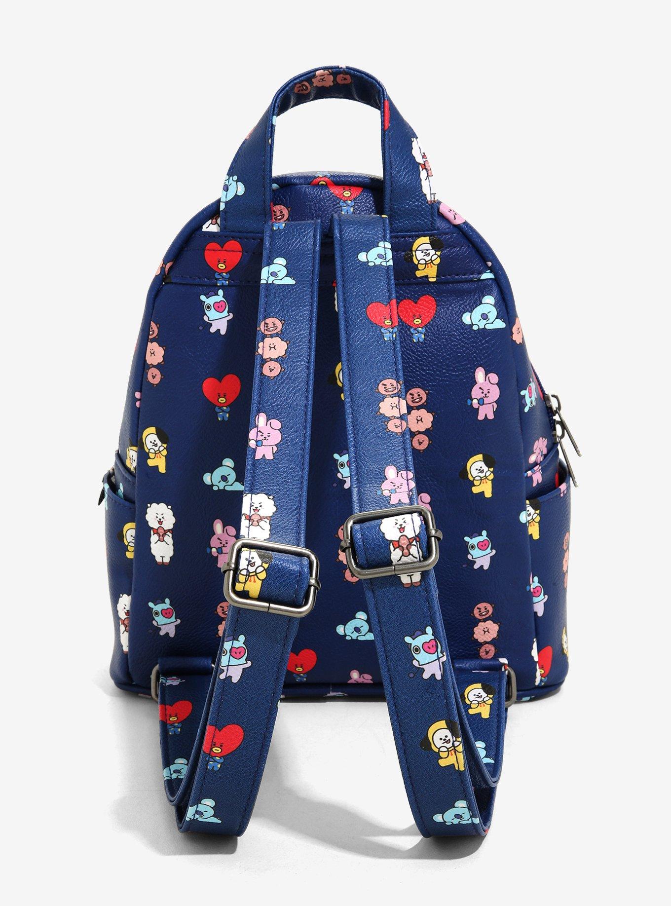 BT21 Blue Allover Print Mini Backpack, , alternate