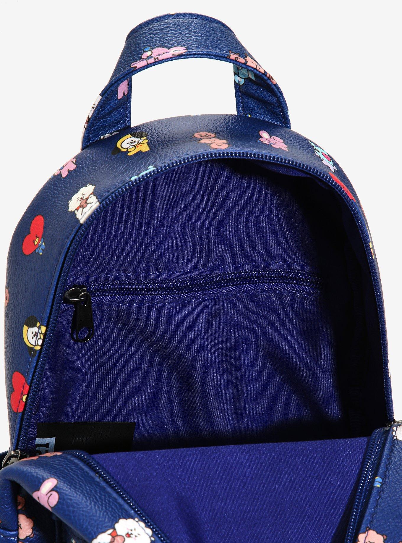 BT21 Blue Allover Print Mini Backpack, , alternate
