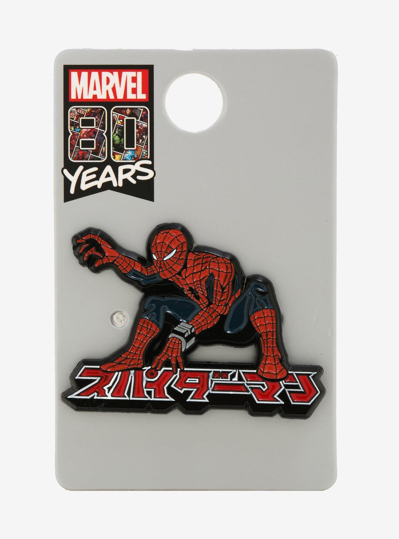 Marvel Spider-Man '80s Japanese Enamel Pin, , alternate