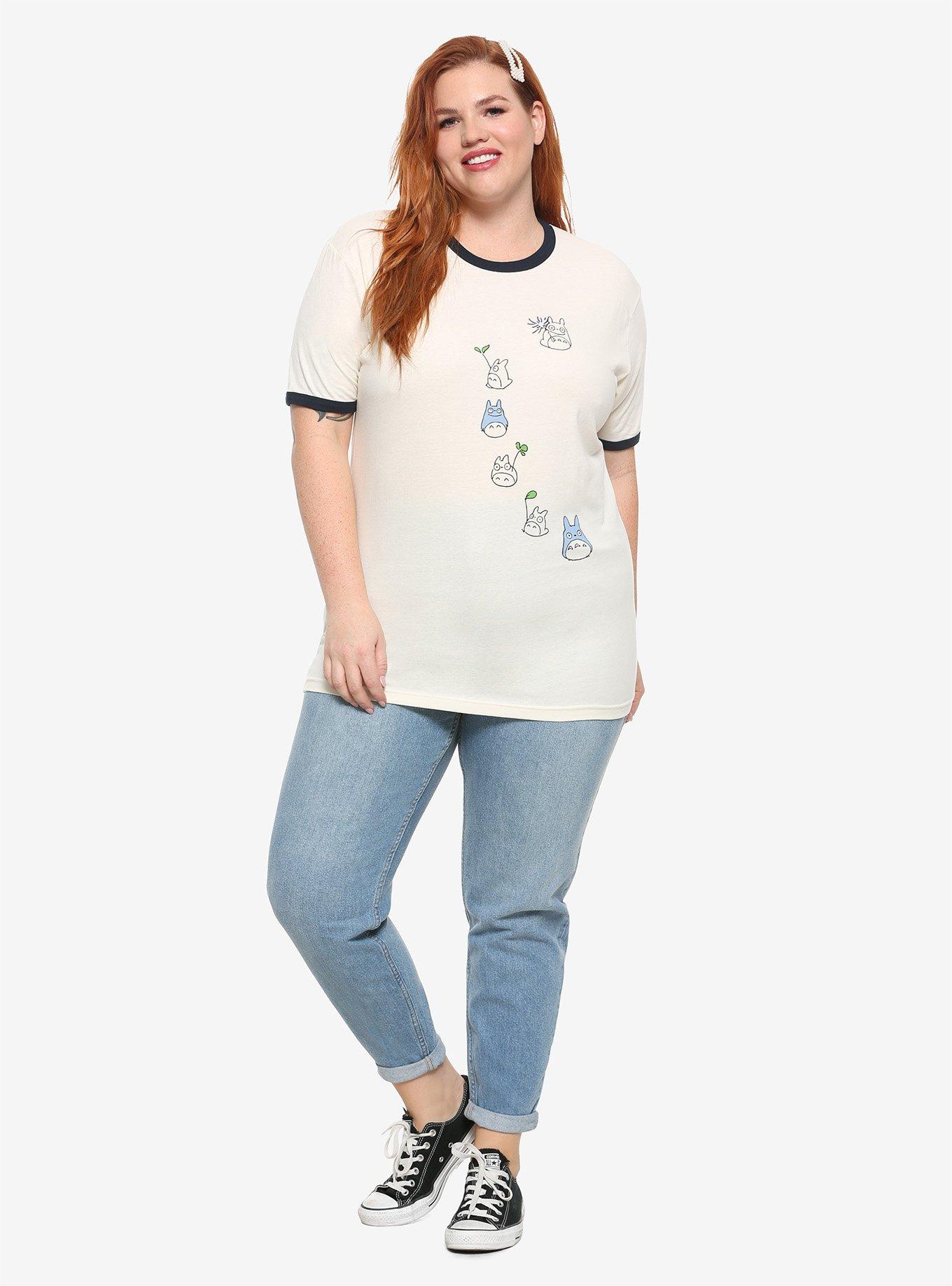 Studio Ghibli My Neighbor Totoro Mini Totoros Girls Ringer T-Shirt Plus Size, MULTI, alternate