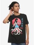 Yokai School Girl T-Shirt By Vincent Trinidad, BLACK, alternate