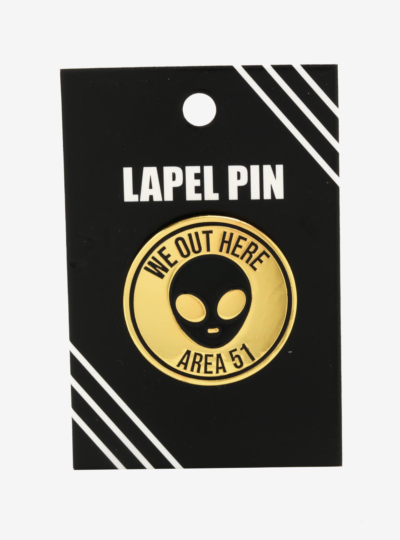 Alien Area 51 We Out Here Enamel Pin, , alternate