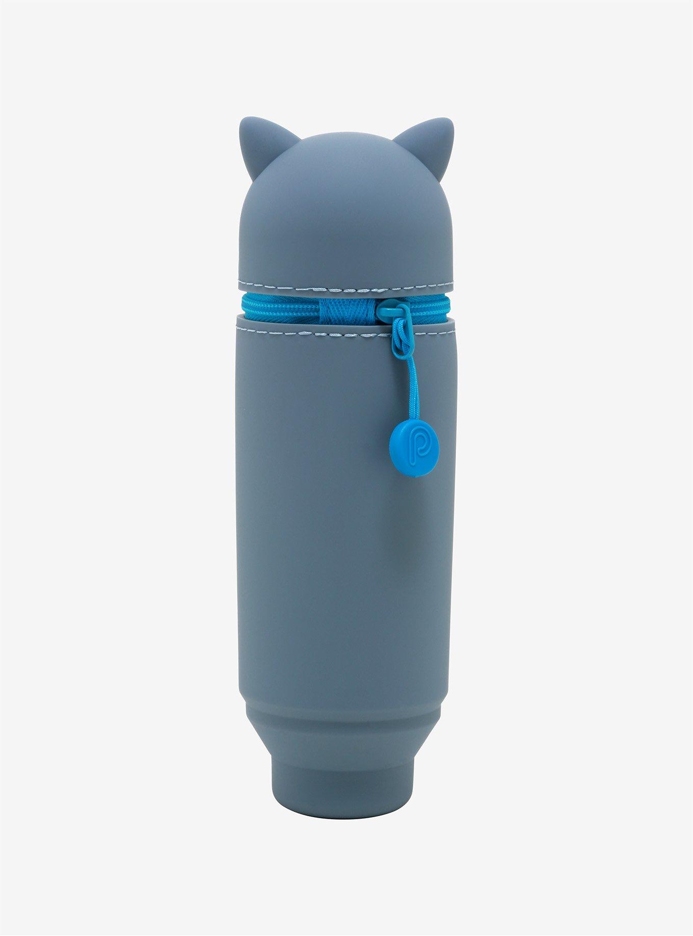 Grey Cat Stand-Up Pencil Case, , alternate