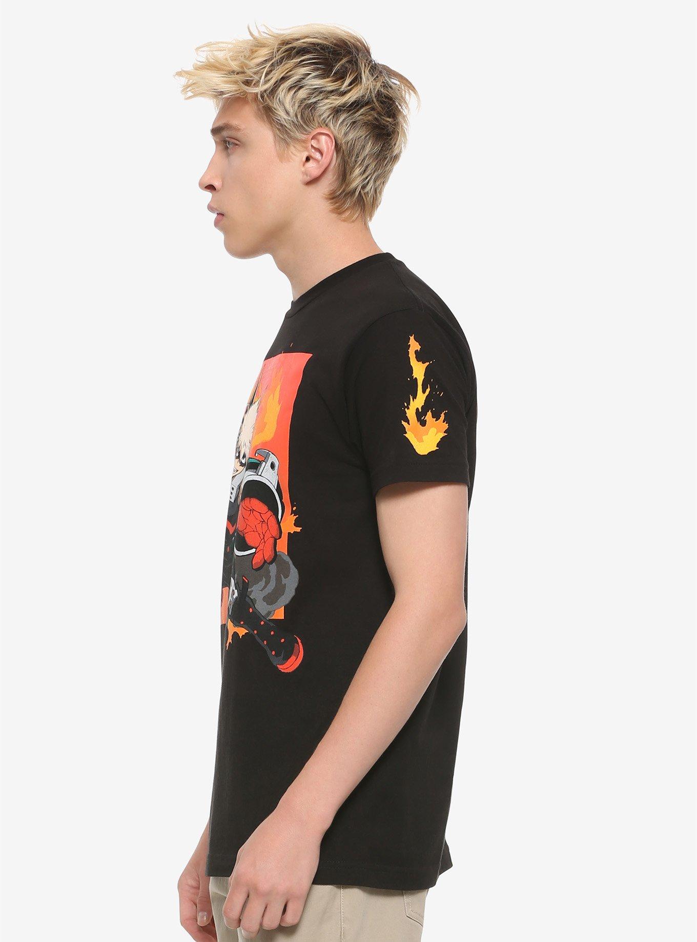 My Hero Academia Bakugo Flame Sleeve T-Shirt, MULTI, alternate