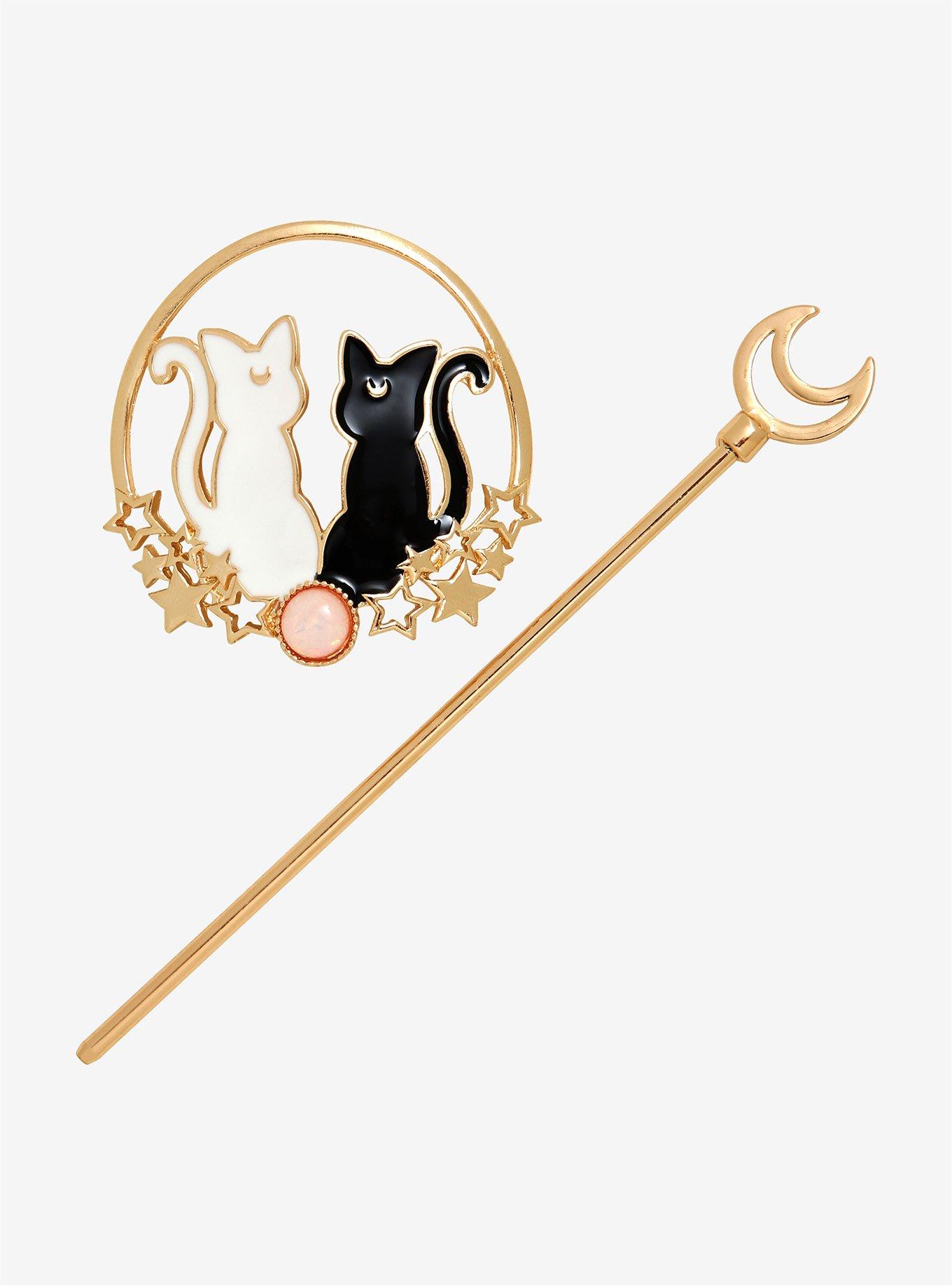 Sailor Moon Luna & Artemis Bun Pin, , alternate
