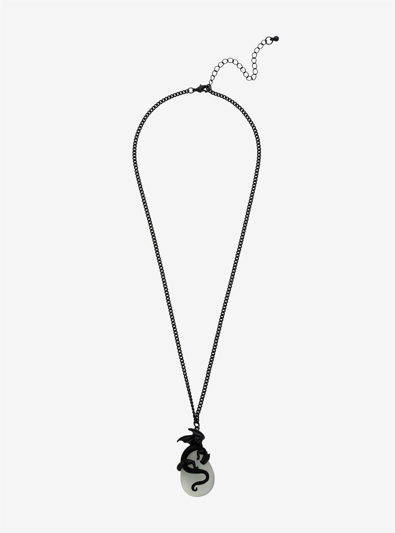 Black Dragon Stone Necklace, , alternate
