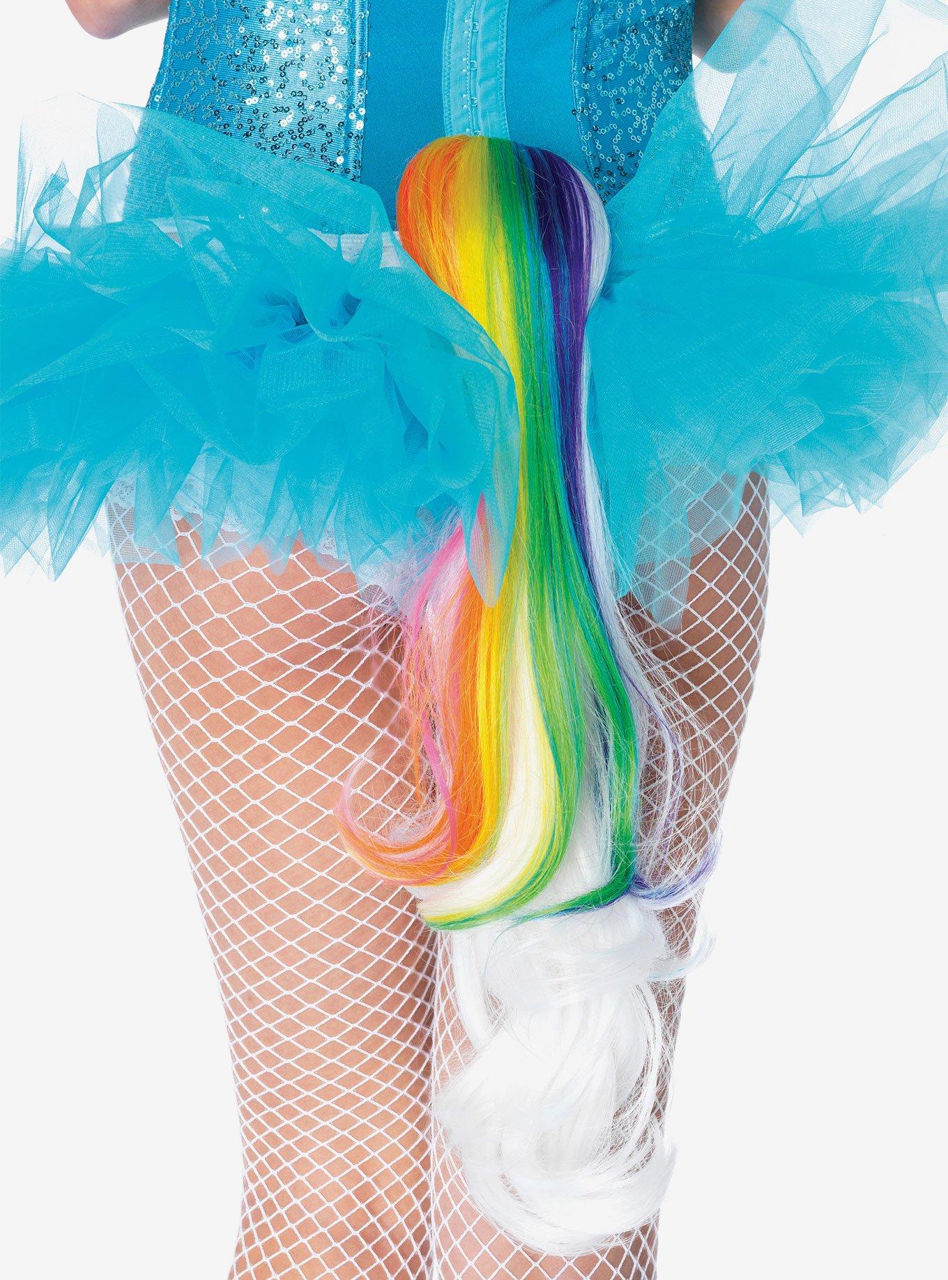 Unicorn Wig & Rainbow Tail, , alternate