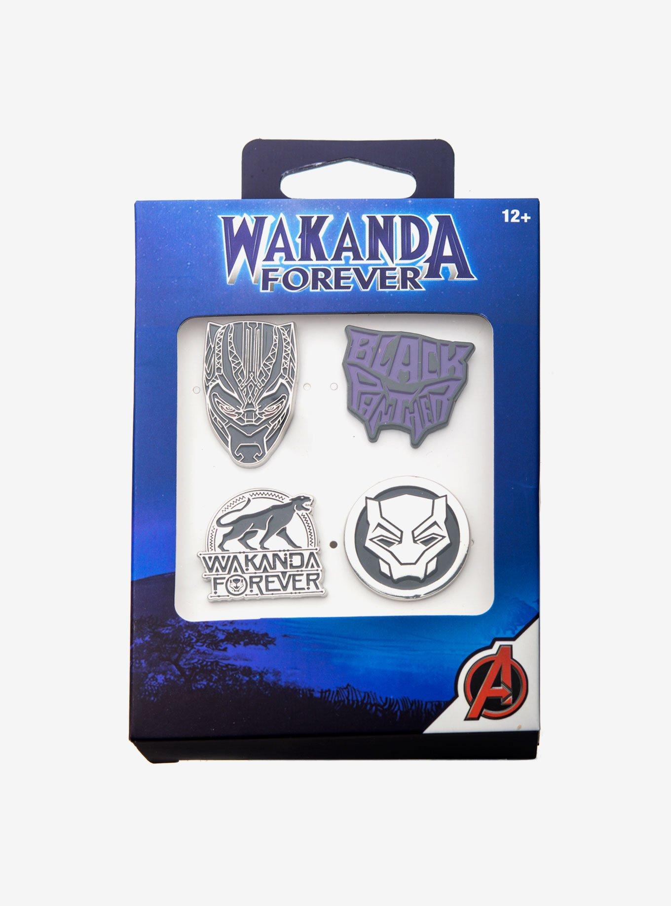 Marvel Black Panther Wakanda Forever Enamel Pin Set, , alternate