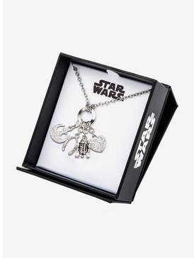 Plus Size Star Wars R2-D2 Multi Charm Stainless Steel Necklace, , hi-res