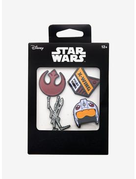 Plus Size Star Wars Rebel Alliance Symbol and X-Wing Fighter Pin Set, , hi-res
