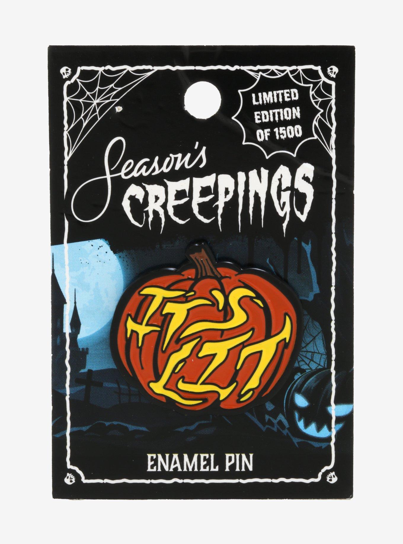 Pumpkin It's Lit Enamel Pin, , alternate