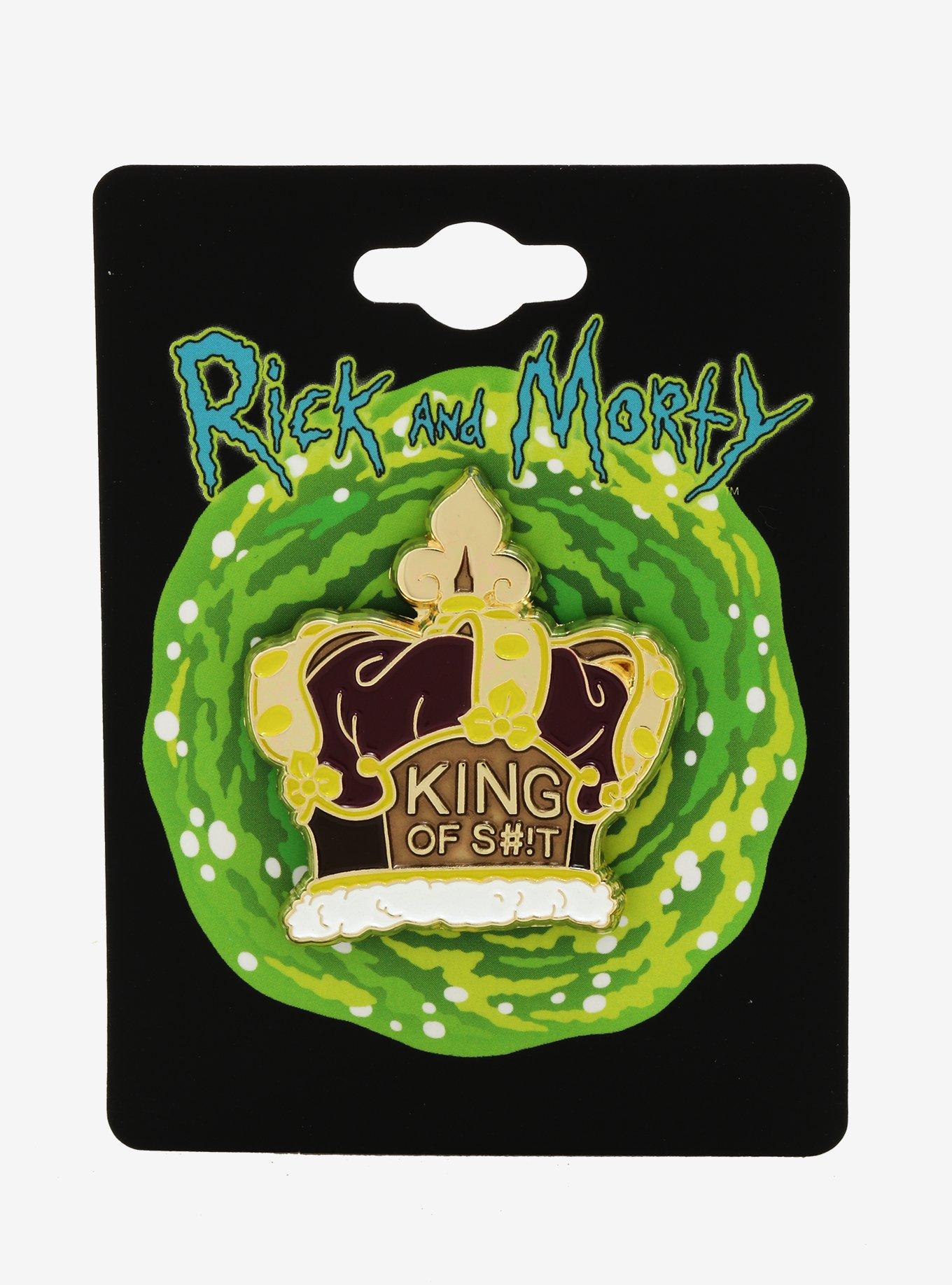 Rick And Morty King Of S#!T Enamel Pin, , alternate