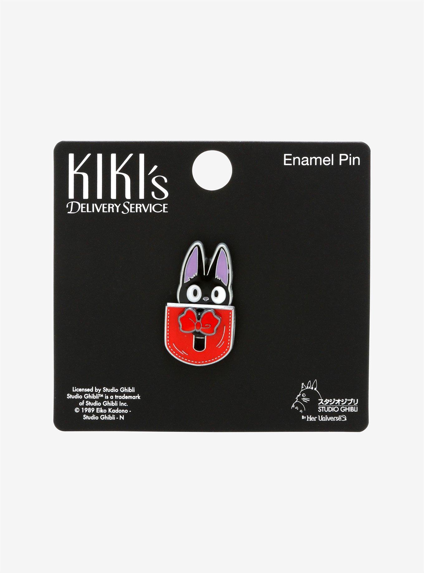 Studio Ghibli Kiki's Delivery Service Jiji Sliding Pocket Enamel Pin, , alternate