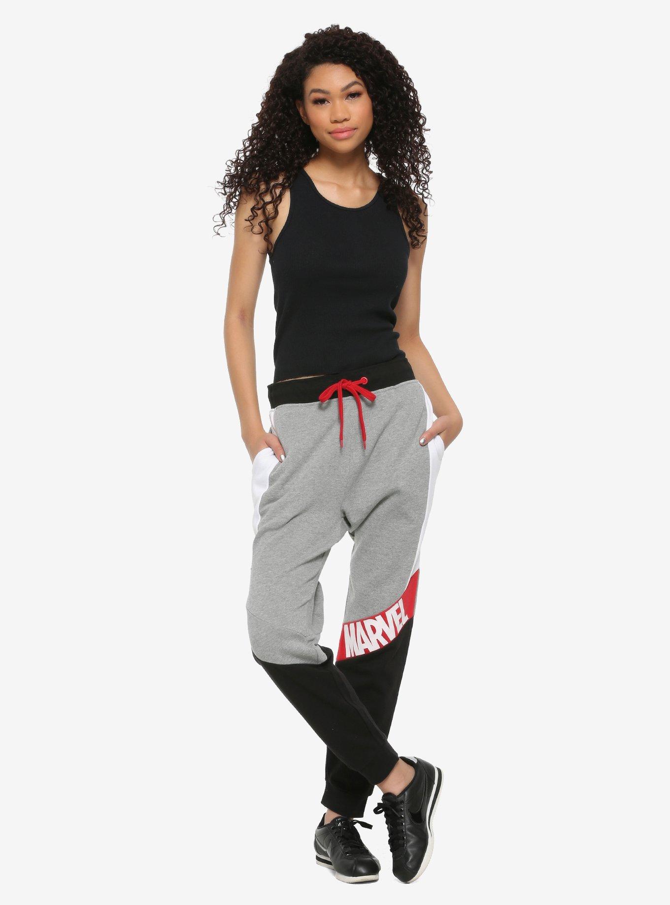 Our Universe Marvel Logo Jogger Pants Her Universe Exclusive, MULTI, alternate