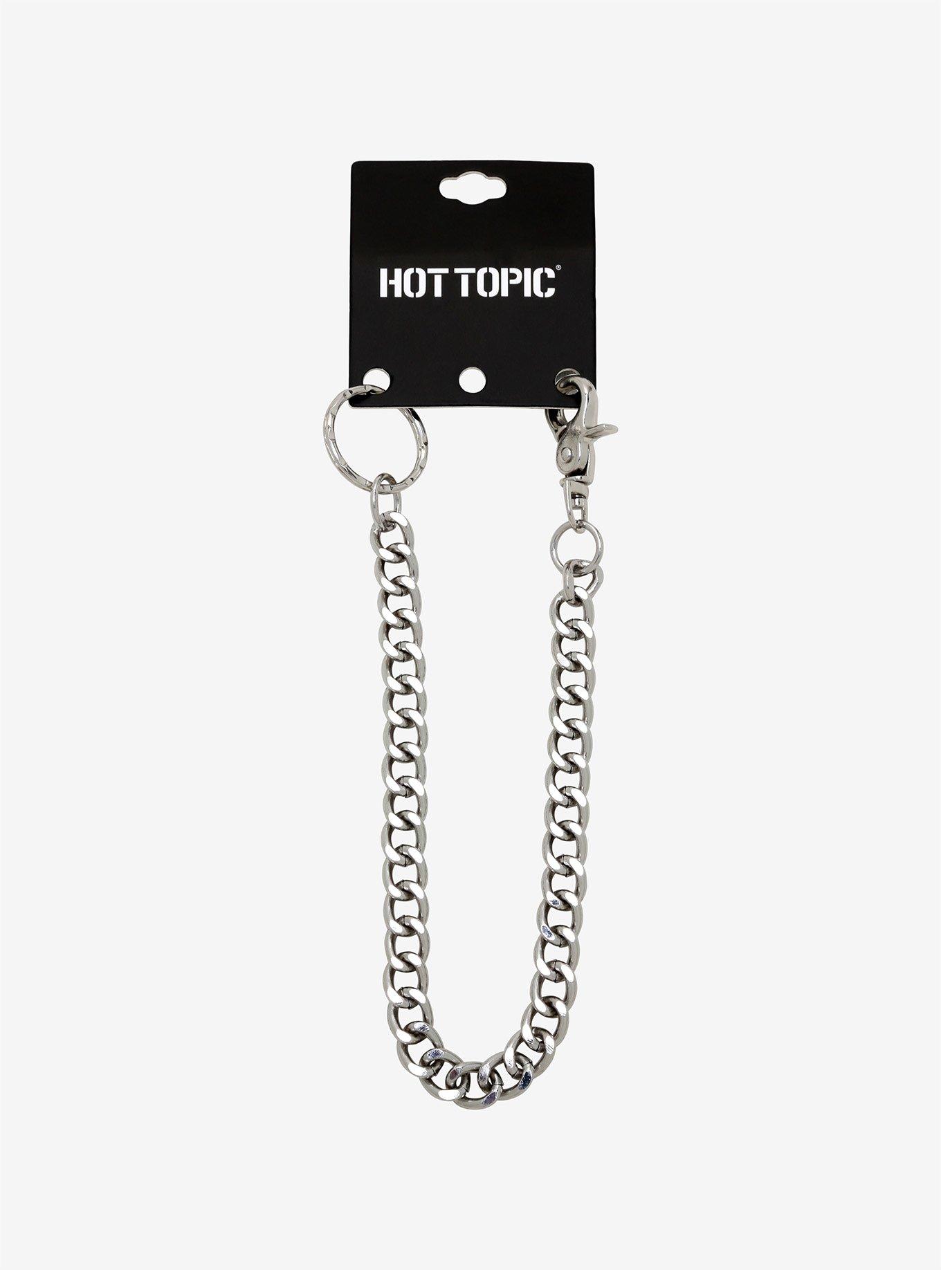 Silver 12 Inch Basic Wallet Chain