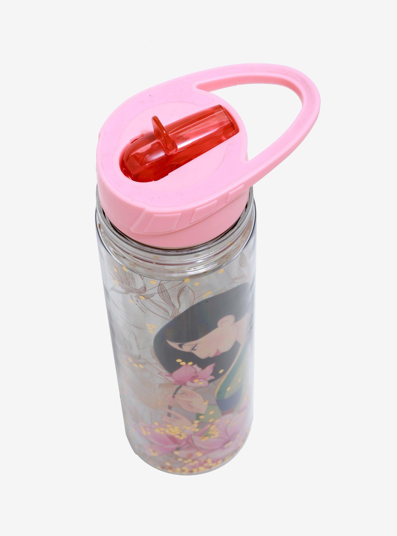 Disney Mulan Magnolia Blossom Glitter Water Bottle, , alternate