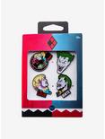 DC Comics Joker and Harley Quinn Face Enamel Pin Set, , alternate
